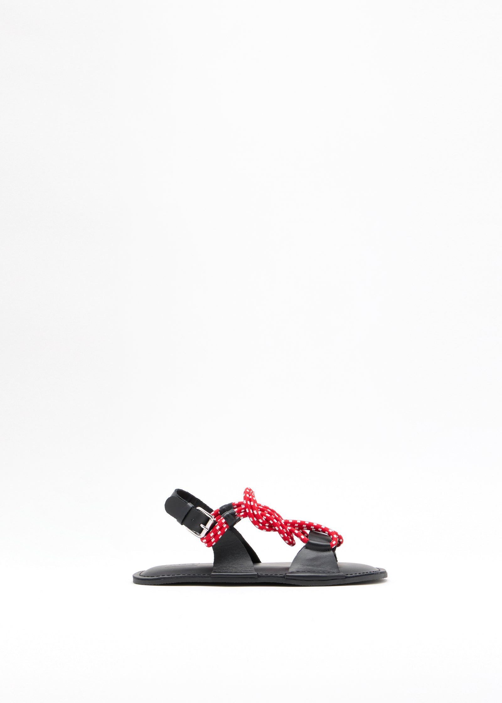RED AND WHITE LEATHER SANDALS