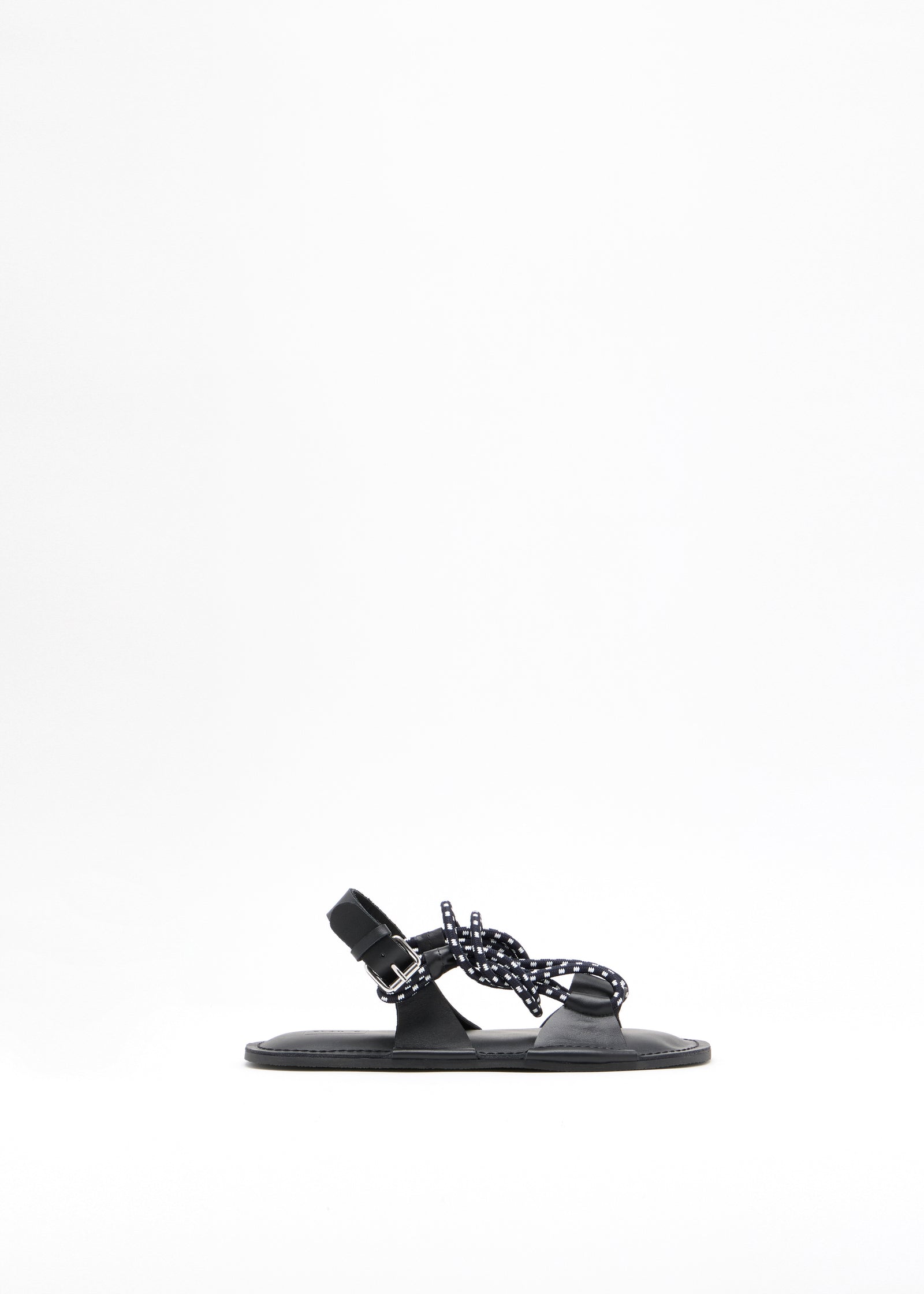 BLUE AND WHITE LEATHER SANDALS