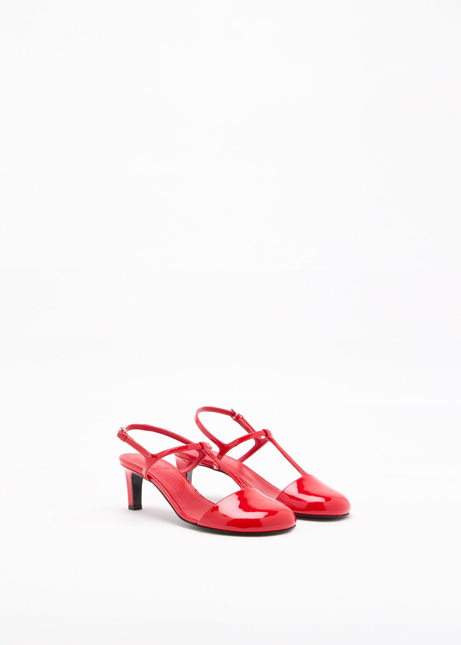 SLINGBACK FIRE RED PATENT LEATHER