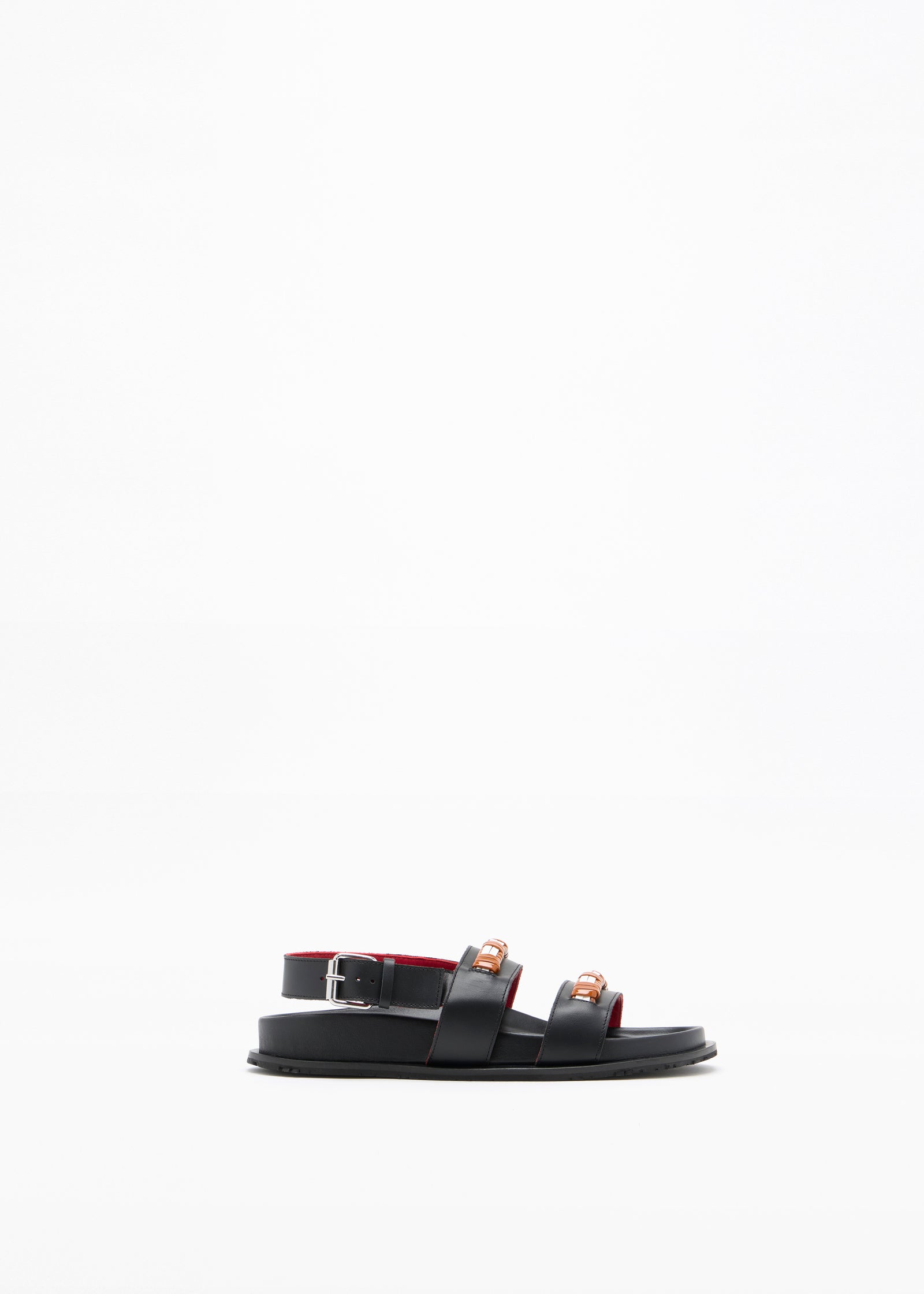 BLACK FUSSBETT WITH DECORATED STRAP