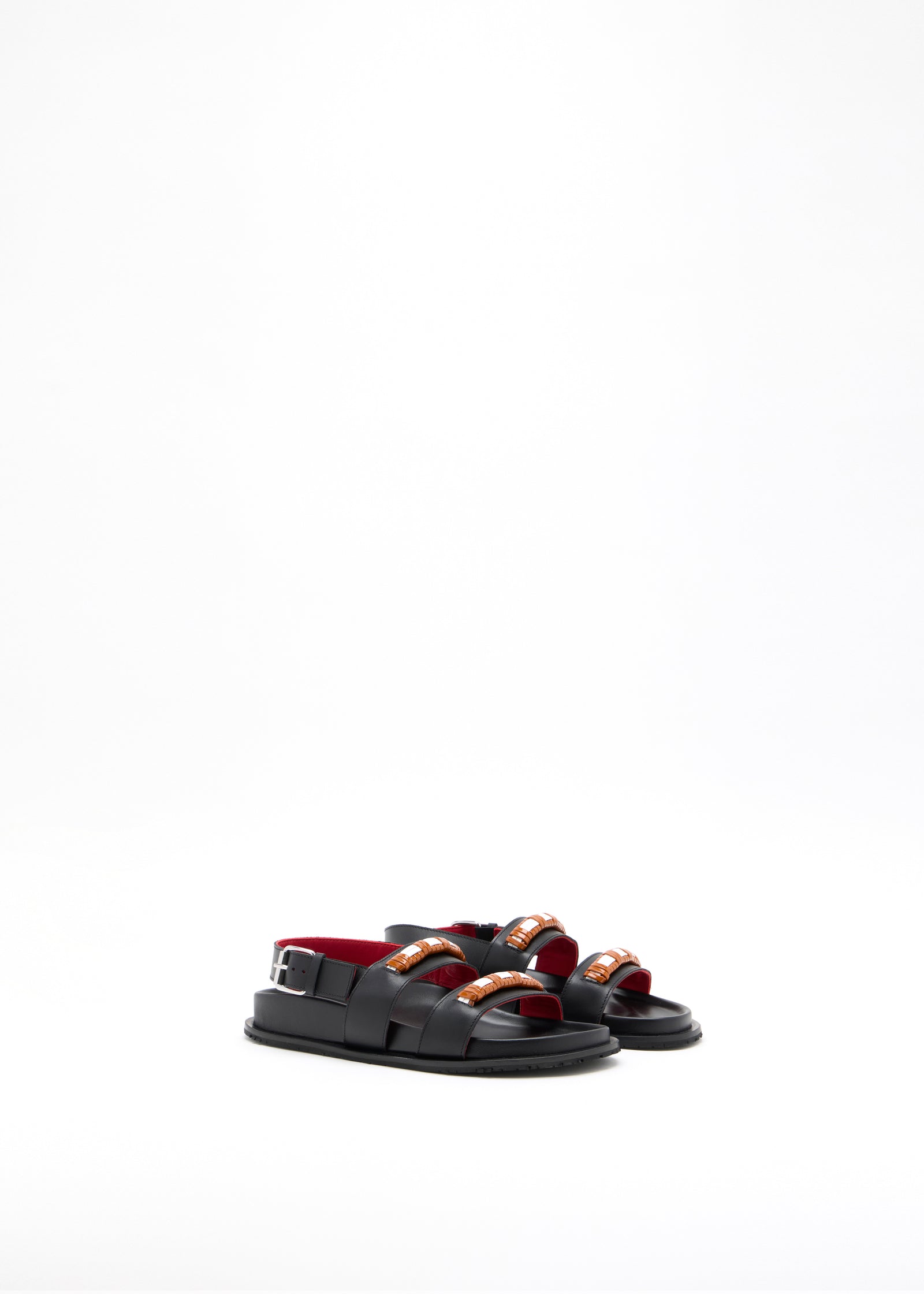 BLACK FUSSBETT WITH DECORATED STRAP