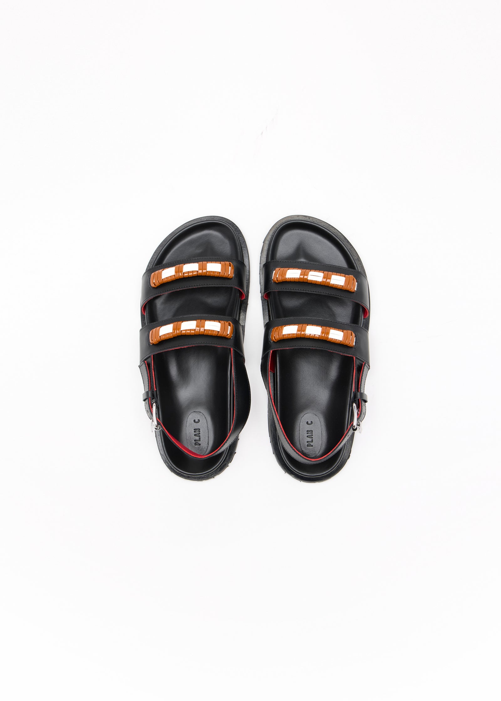 BLACK FUSSBETT WITH DECORATED STRAP