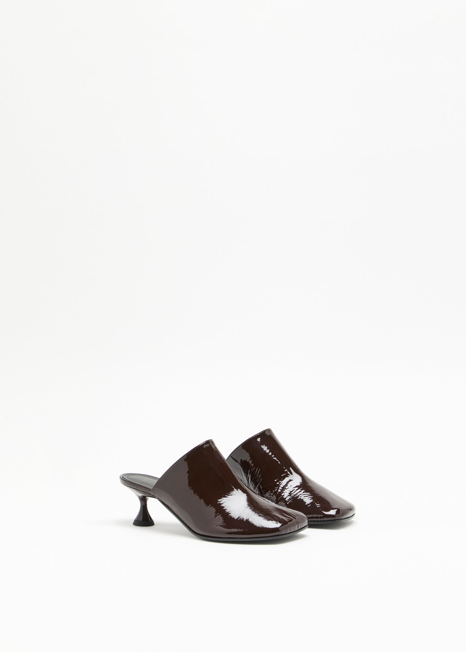 CHOCOLATE LEATHER MULES