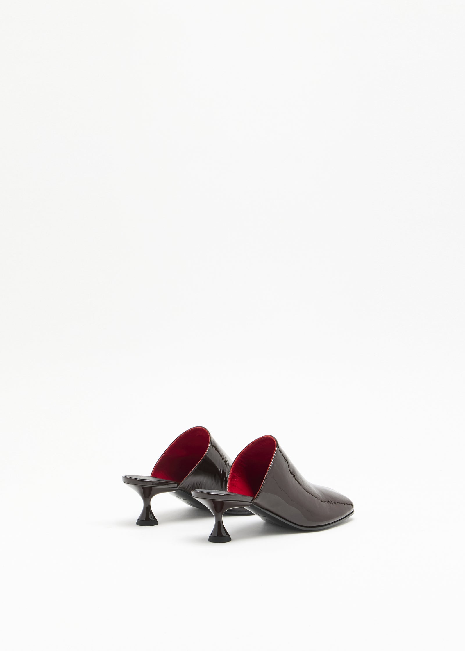 CHOCOLATE LEATHER MULES