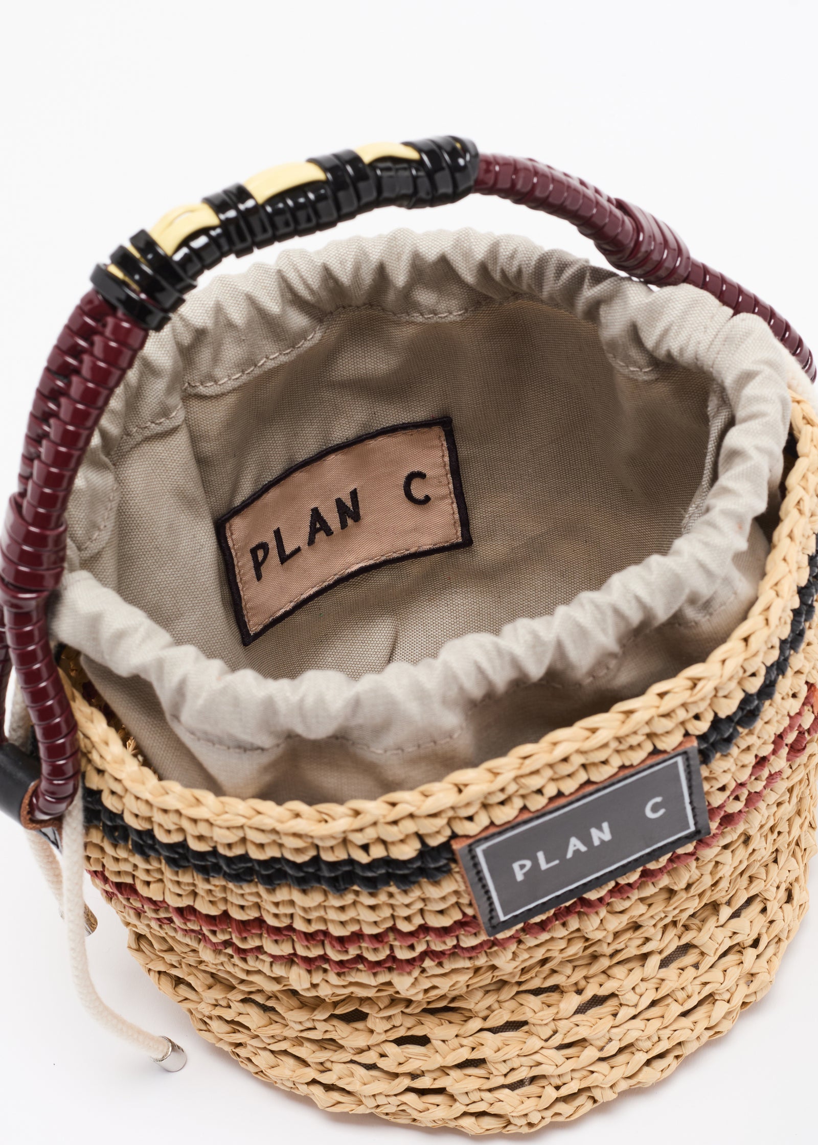 STRAW BUCKET BAG