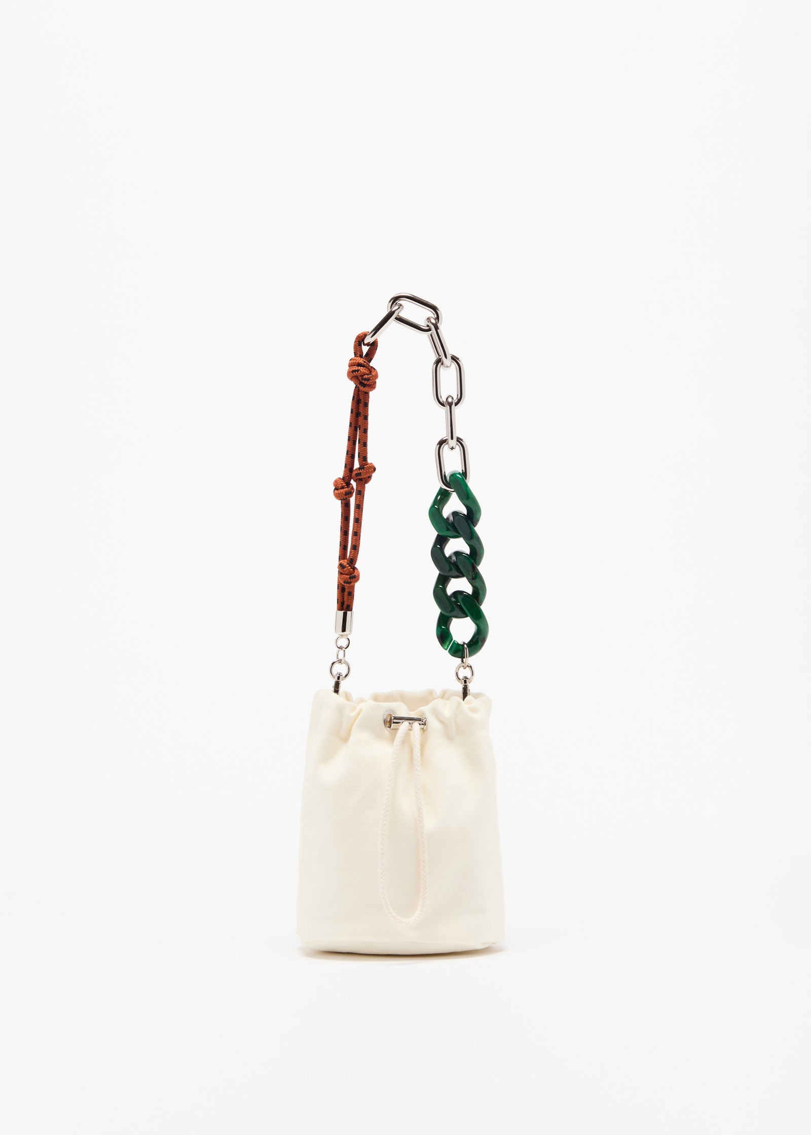 BORSA A SECCHIELLO IN TELA CON COULISSE
