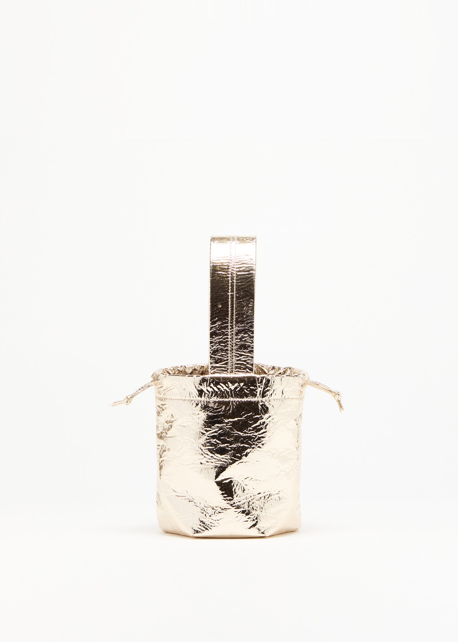 PLATINUM LAMBSKIN NAPPA BUCKET BAG