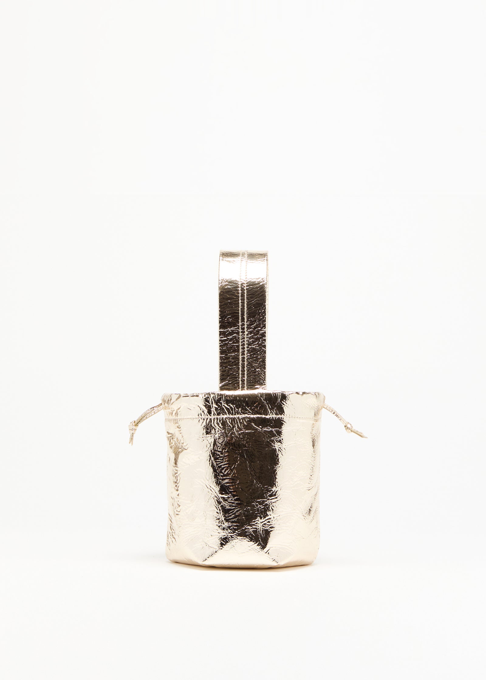 PLATINUM LAMBSKIN NAPPA BUCKET BAG