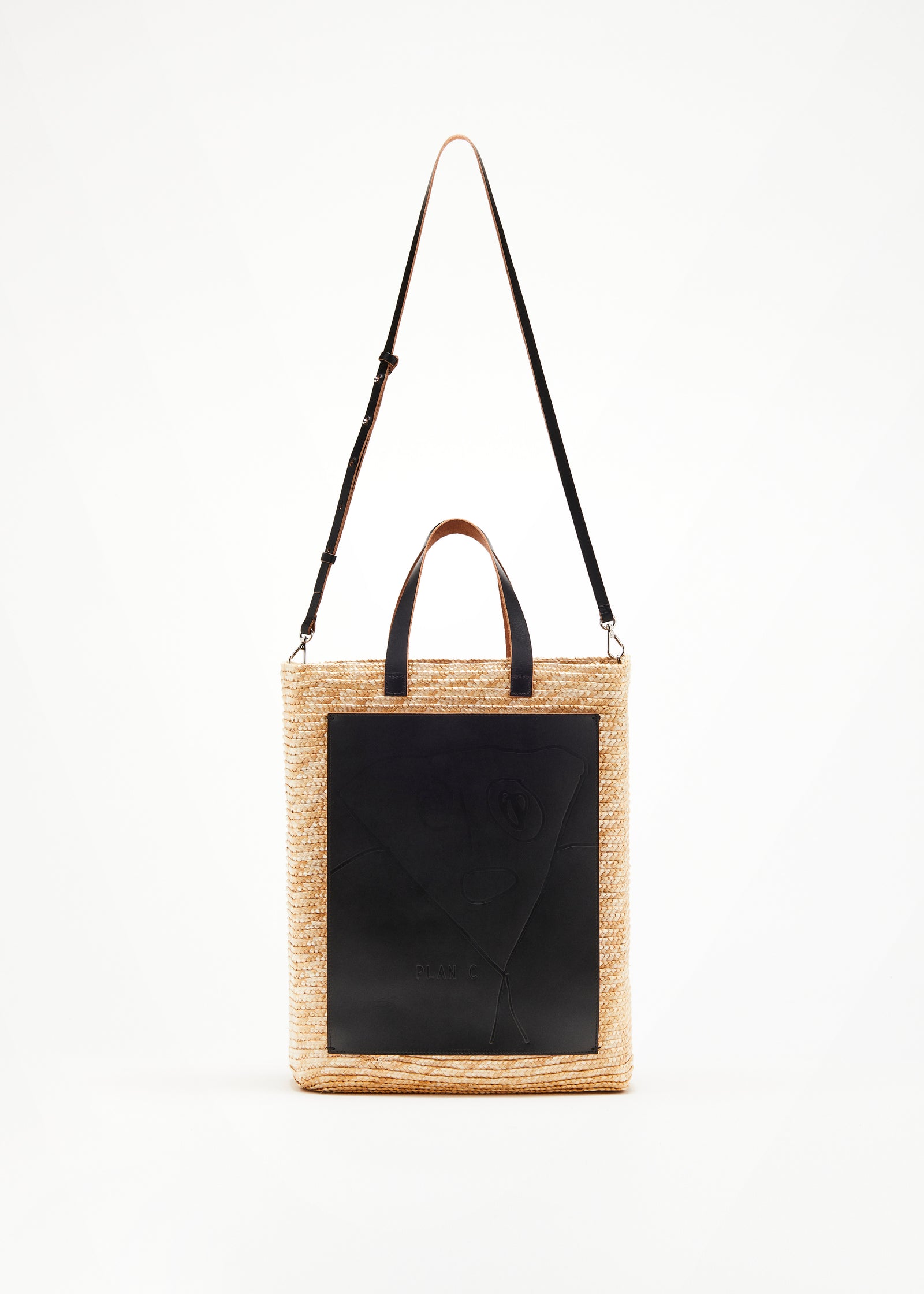 HANDMADE "PILI AND BIANCA" LARGE FLORENTINE STRAW BAG