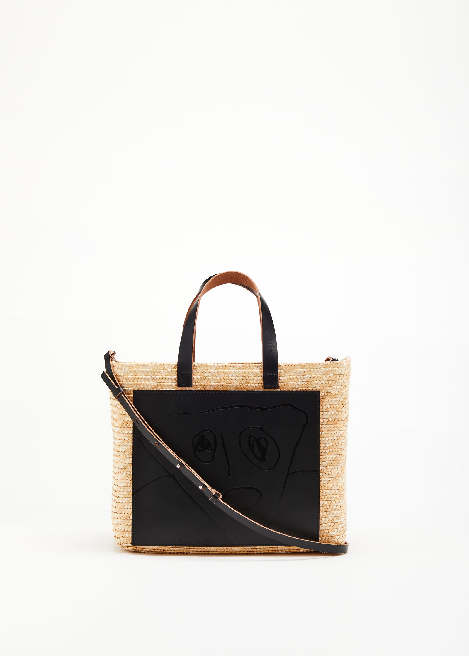 HANDMADE "PILI AND BIANCA" MEDIUM FLORENTINE STRAW BAG