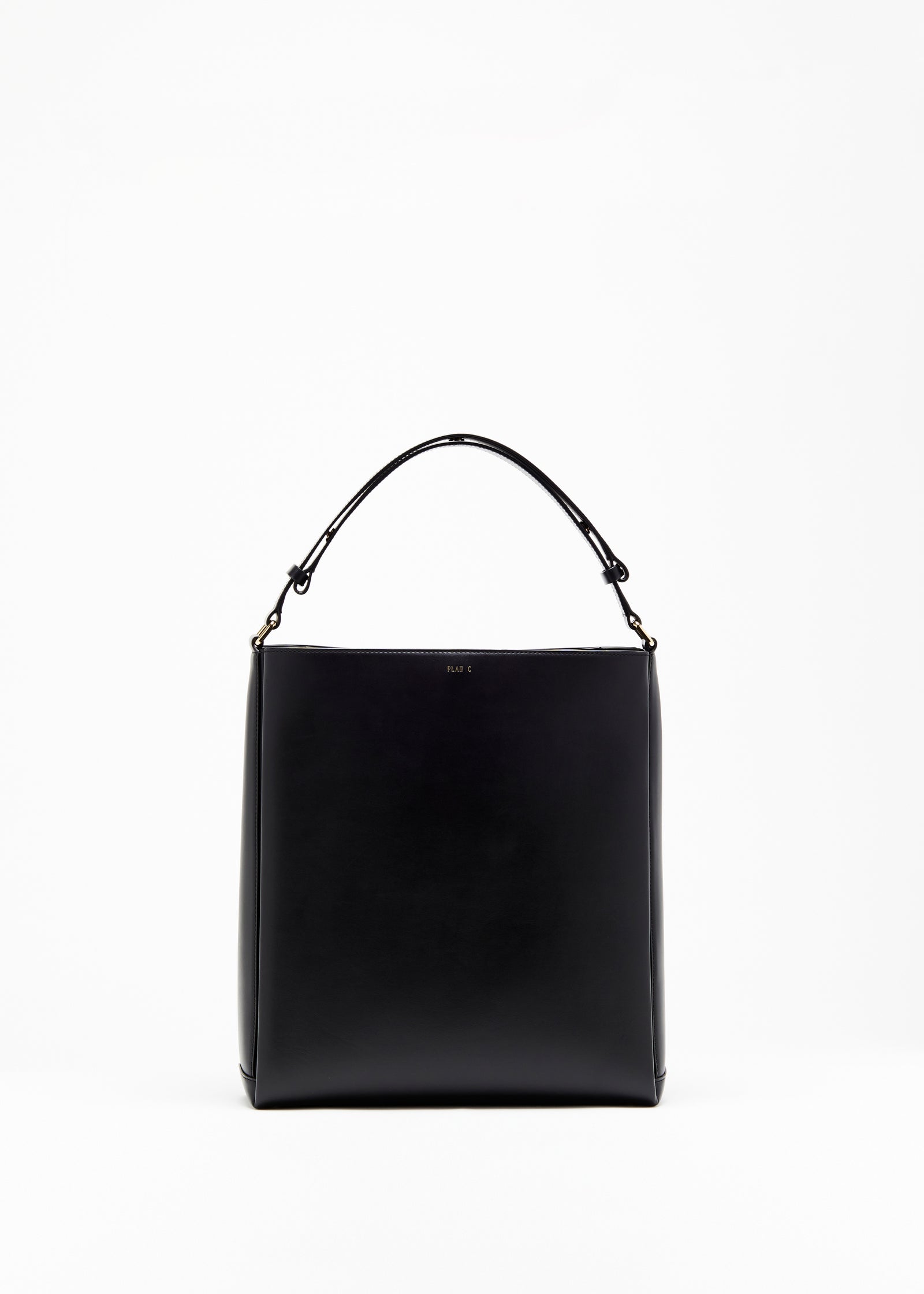 BLACK FOLDED TOTE BAG