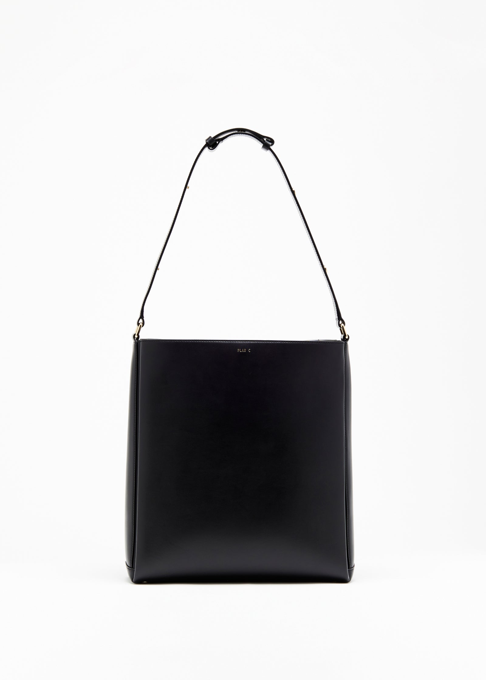 BLACK FOLDED TOTE BAG