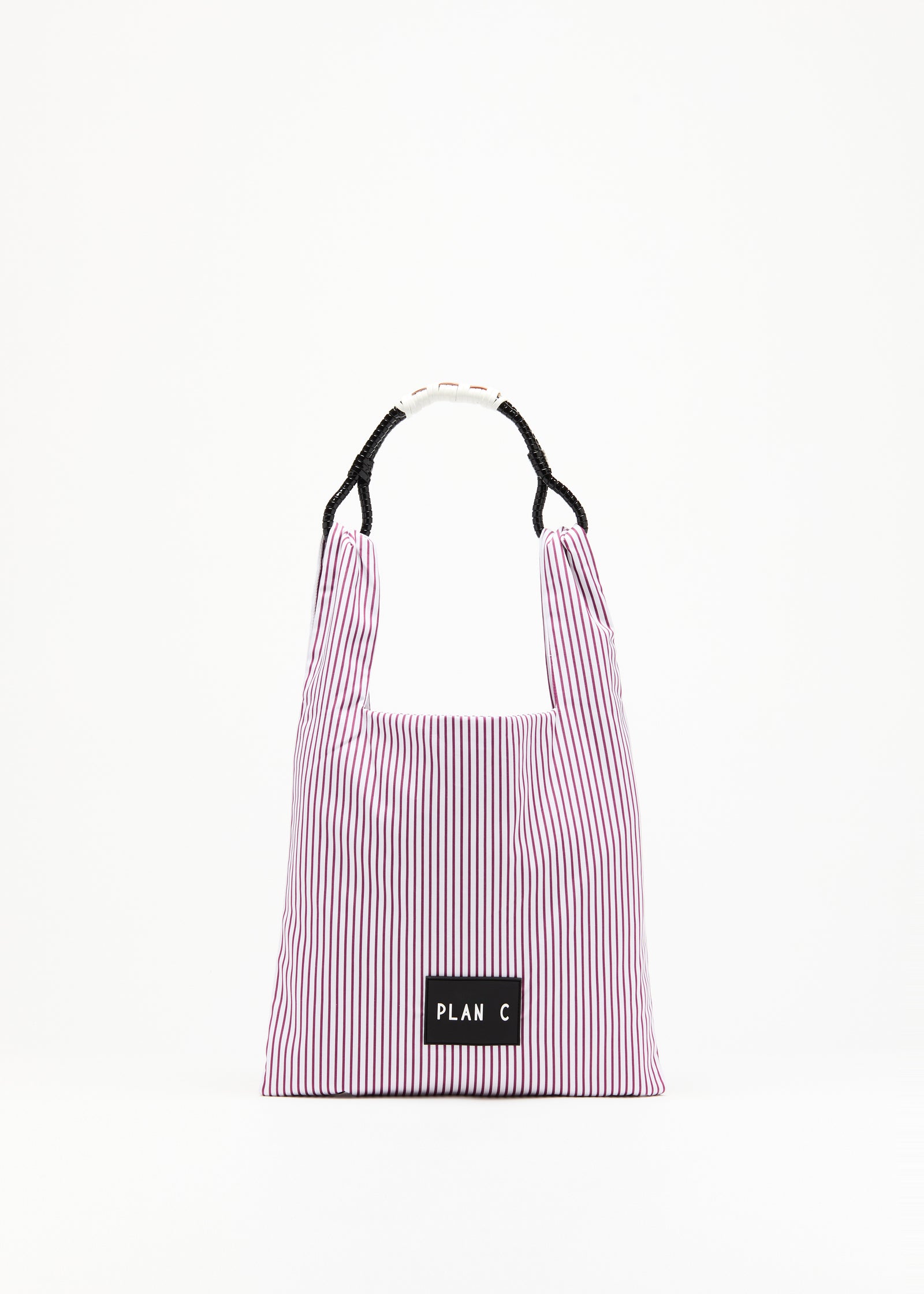 STRIPED POPELINE SHOPPER