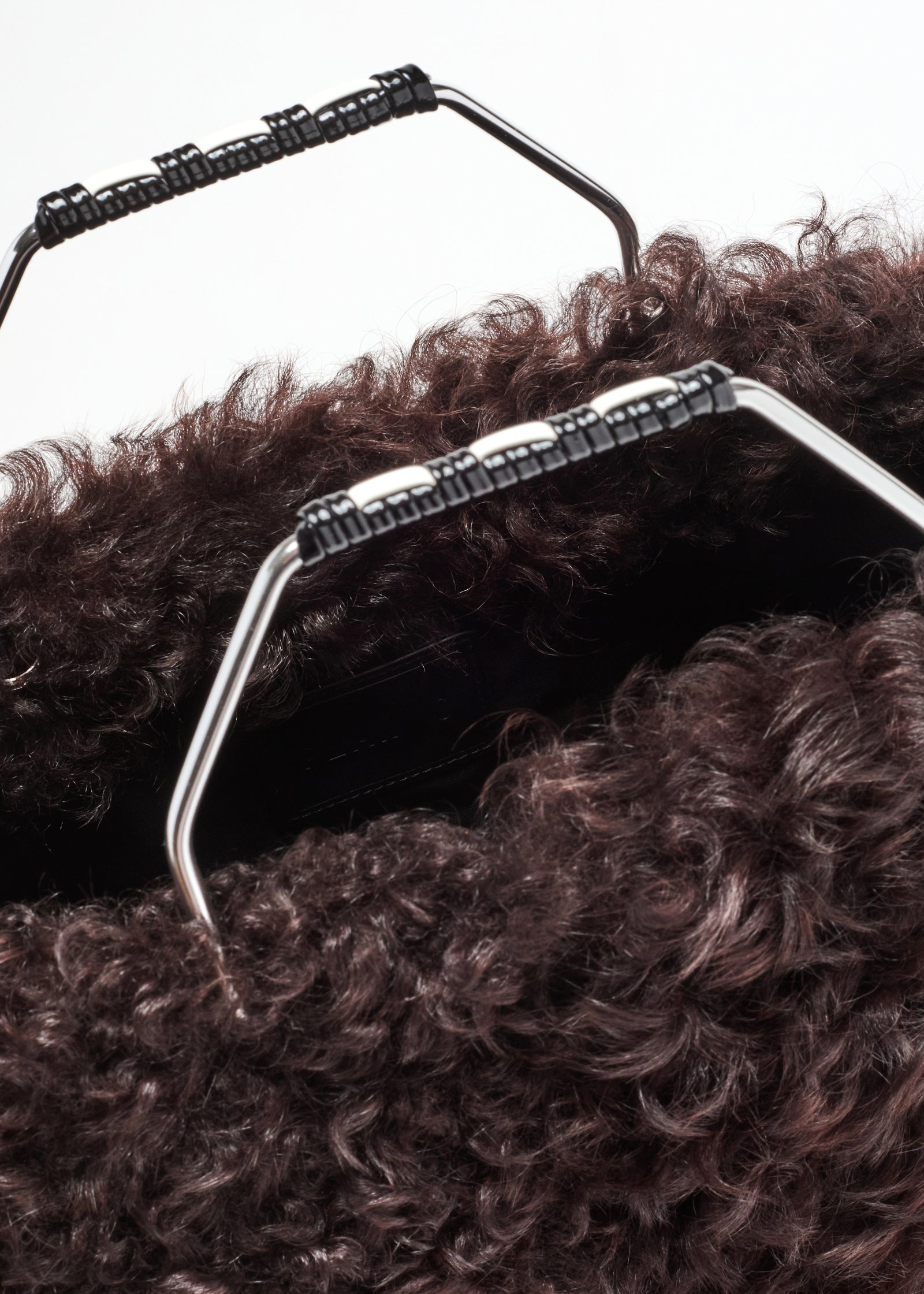 CHESTNUT SHEARLING BEACH BAG