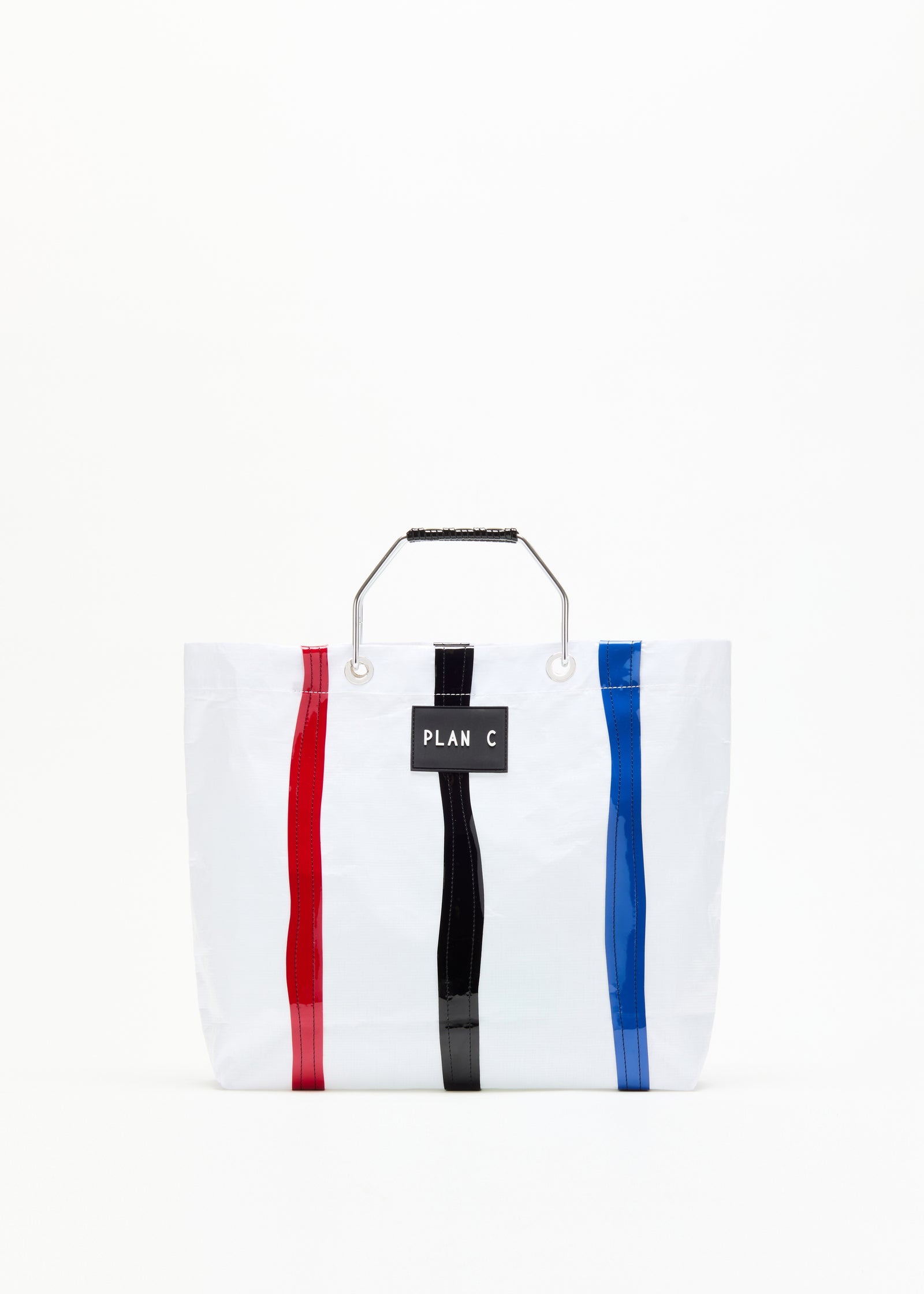BIG WHITE WAXED BEACH BAG