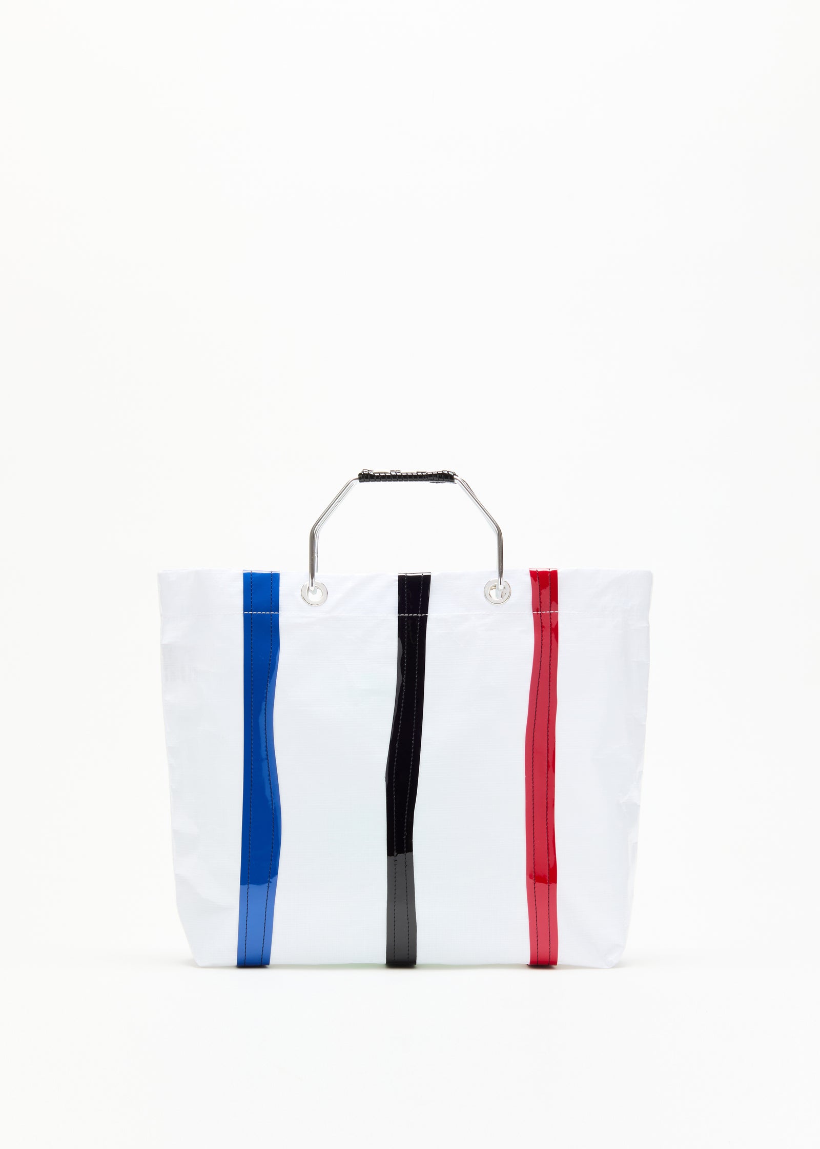 BIG WHITE WAXED BEACH BAG