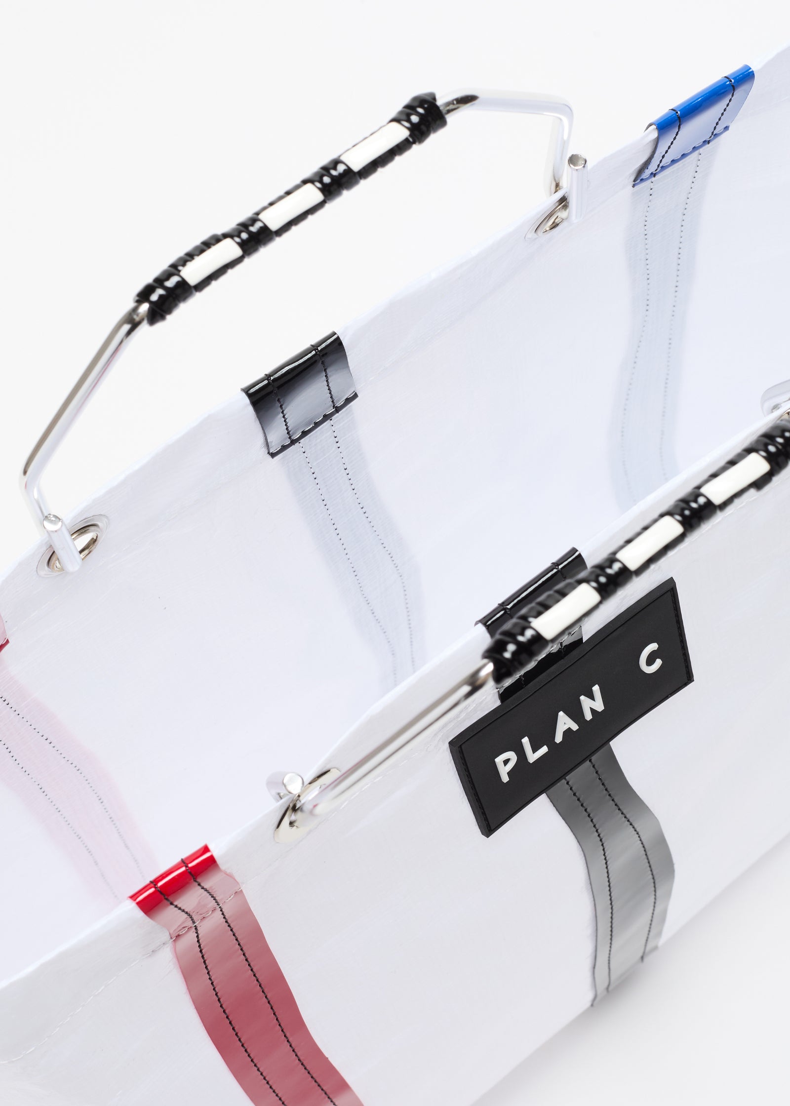 BIG WHITE WAXED BEACH BAG