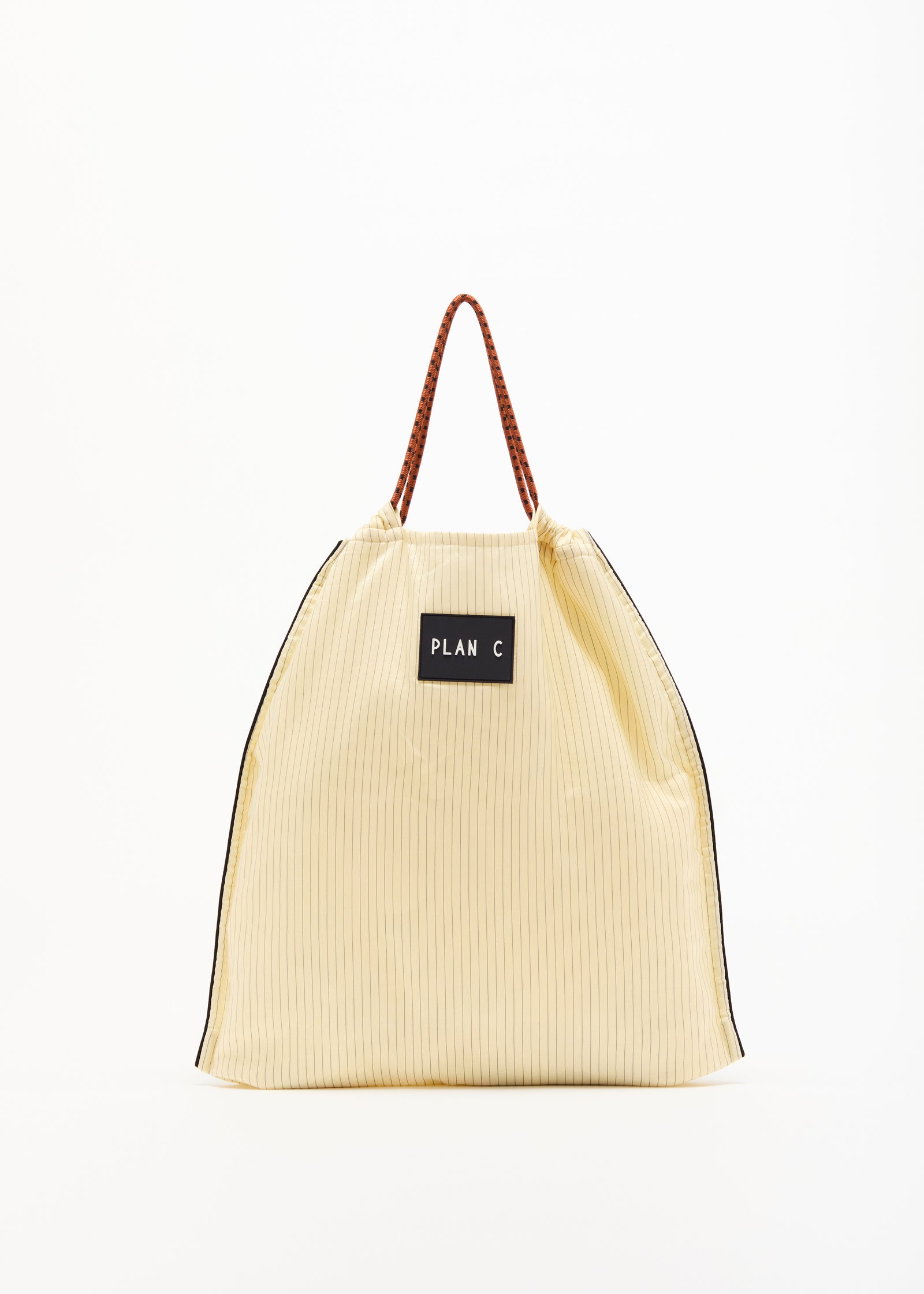 YELLOW TOTE WITH STRIPES