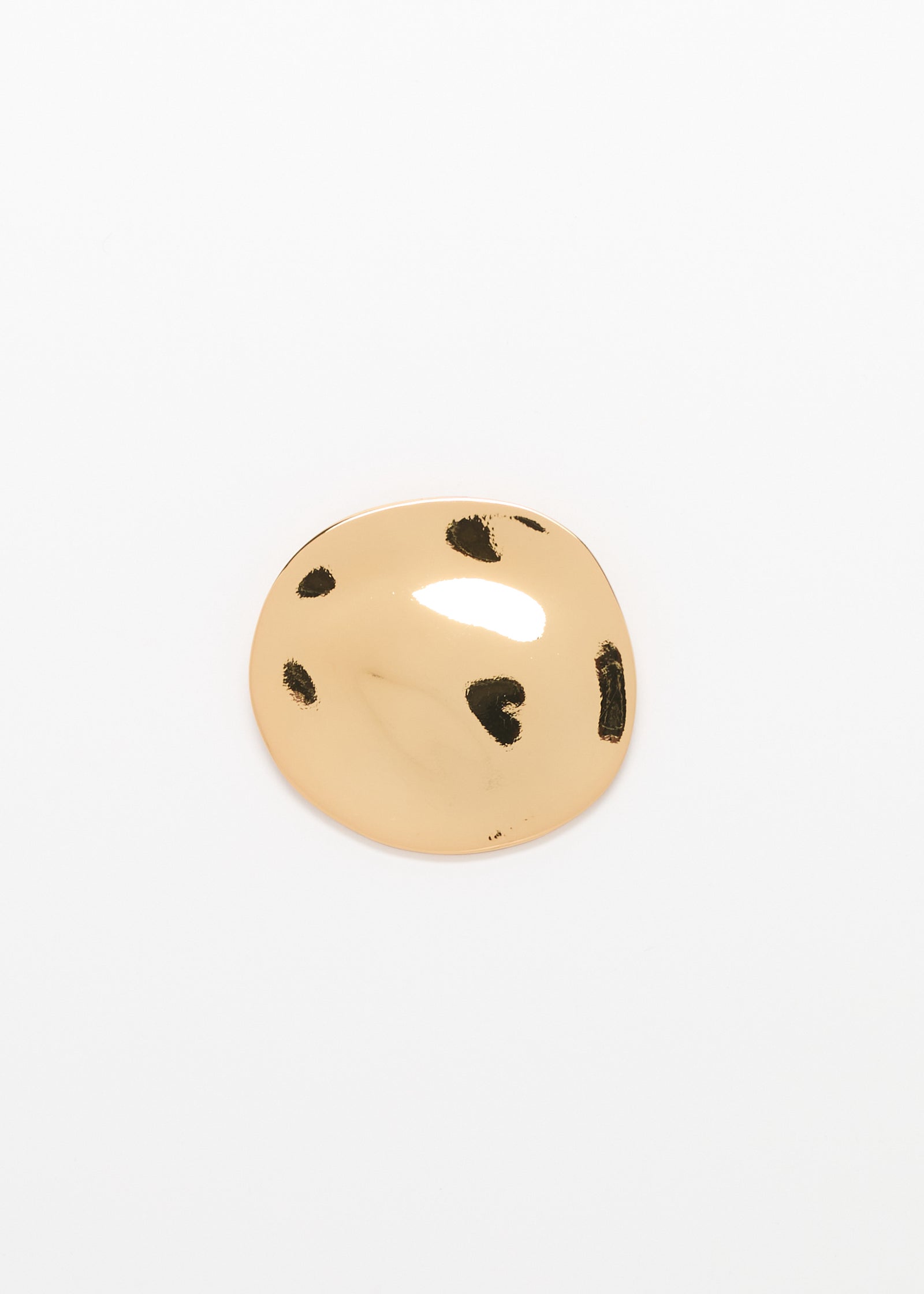 DOMED ROUND GOLD BROOCH
