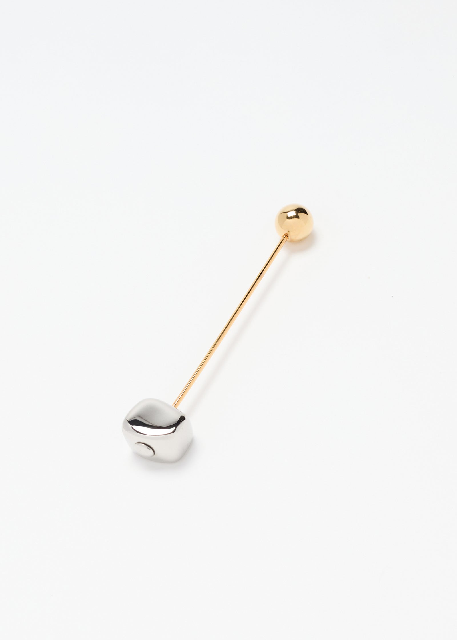 METAL AND GOLD STICK PIN BROOCH