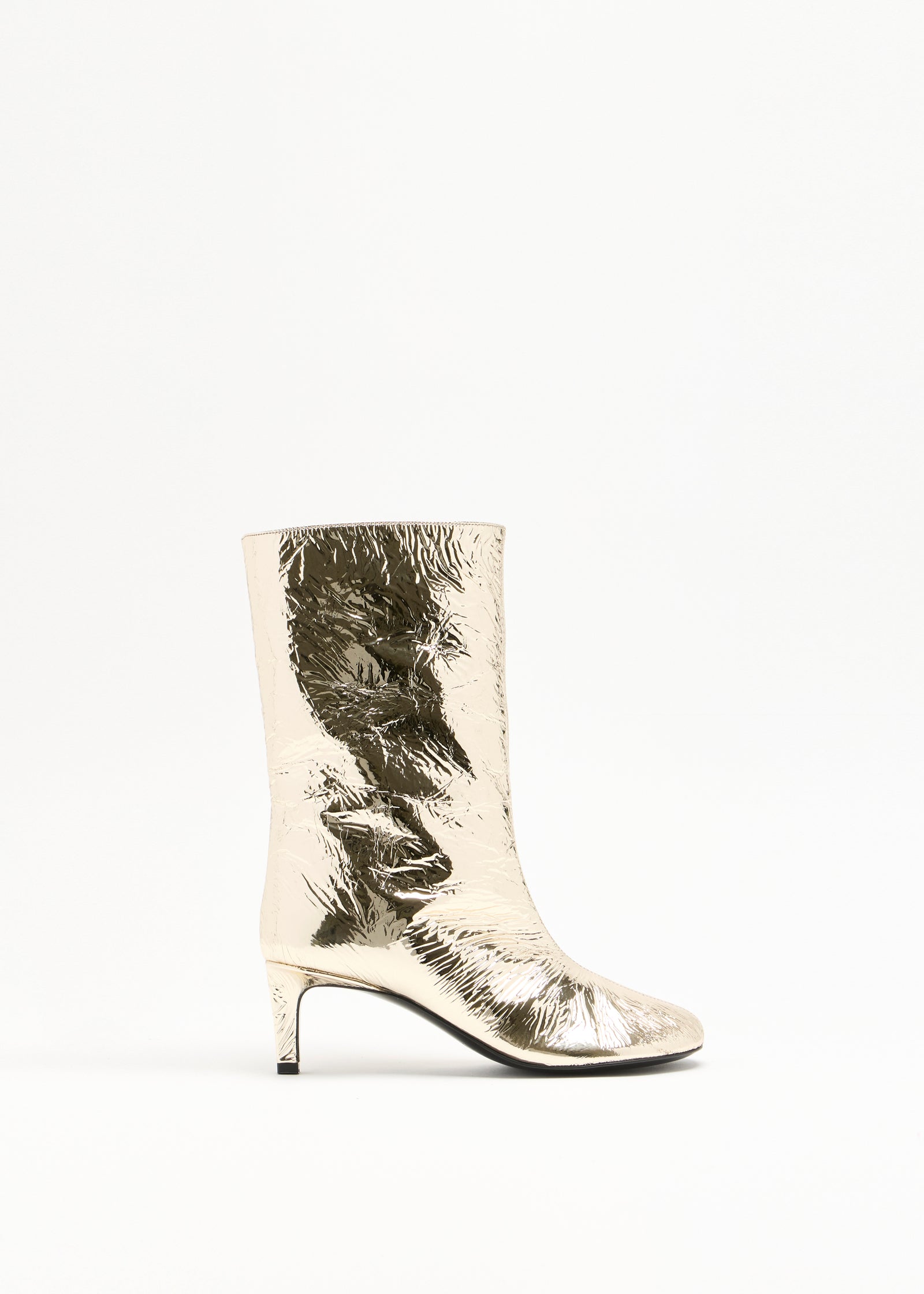 PLATINUM MID-HEEL BOOTS