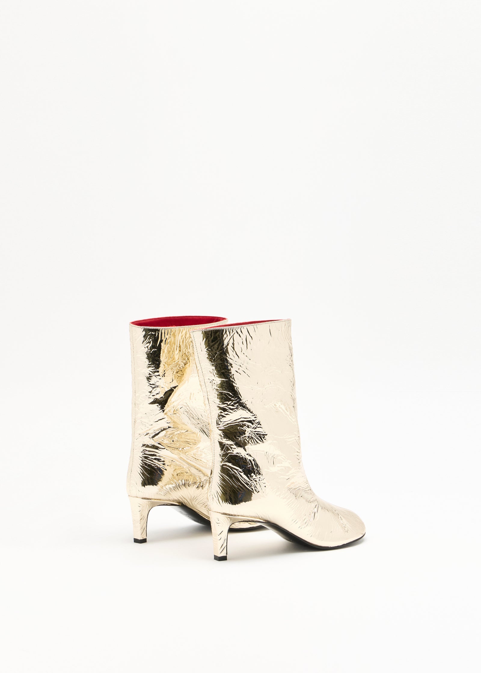 PLATINUM MID-HEEL BOOTS