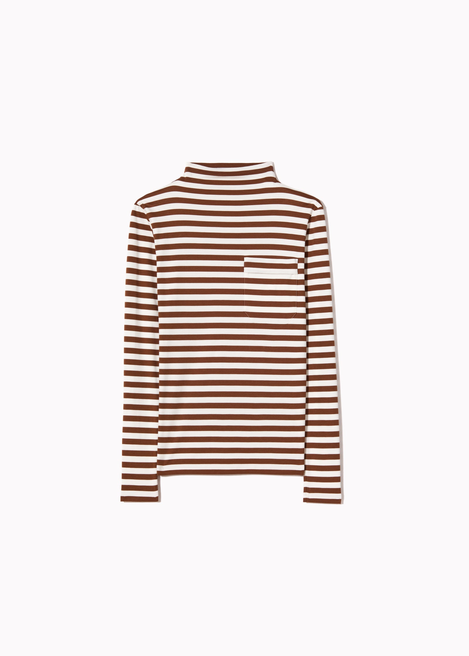 TURTLENECK STRIPED LONG SLEEVED T-SHIRT