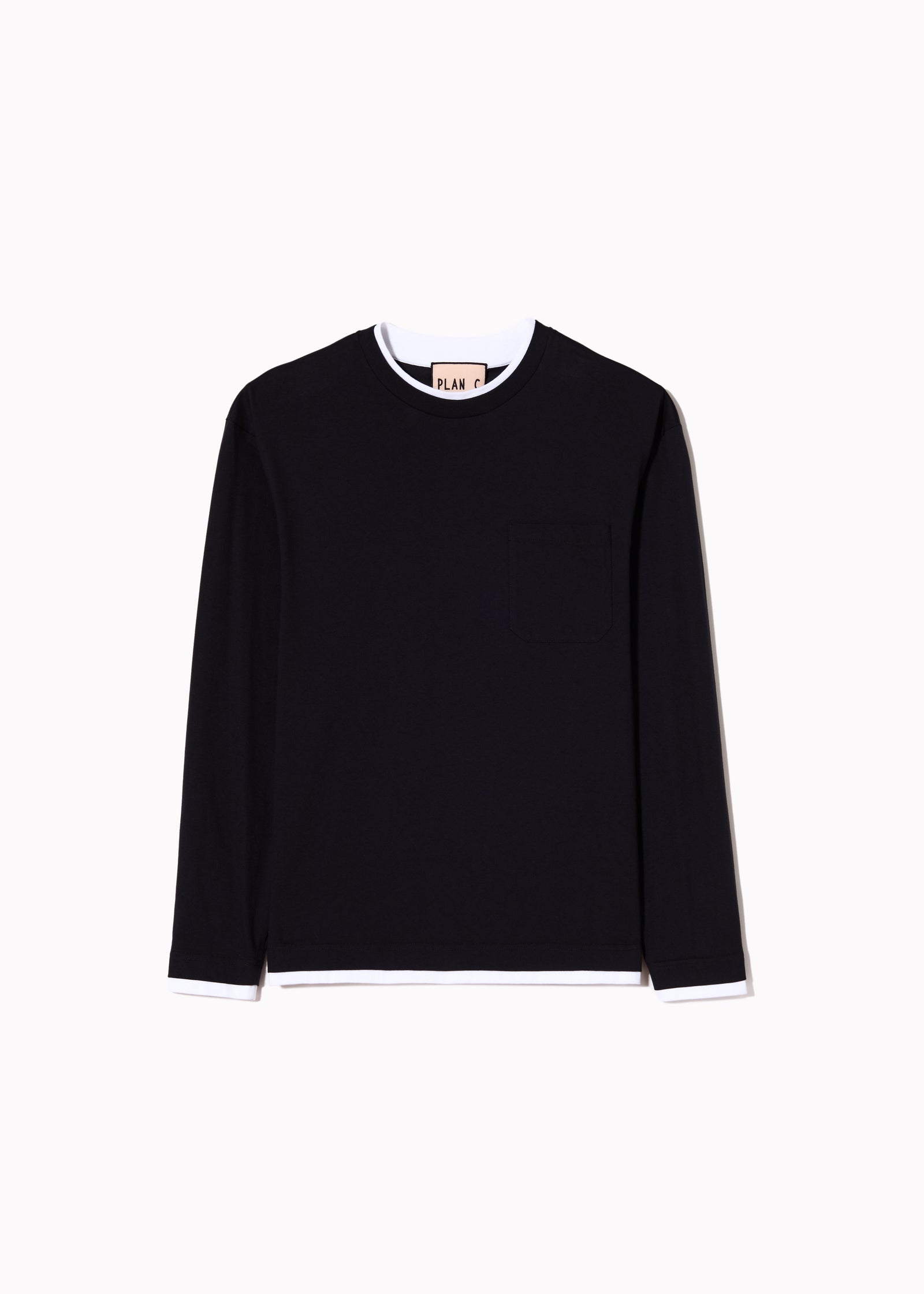 BLUE AND WHITE LONG SLEEVED T-SHIRT