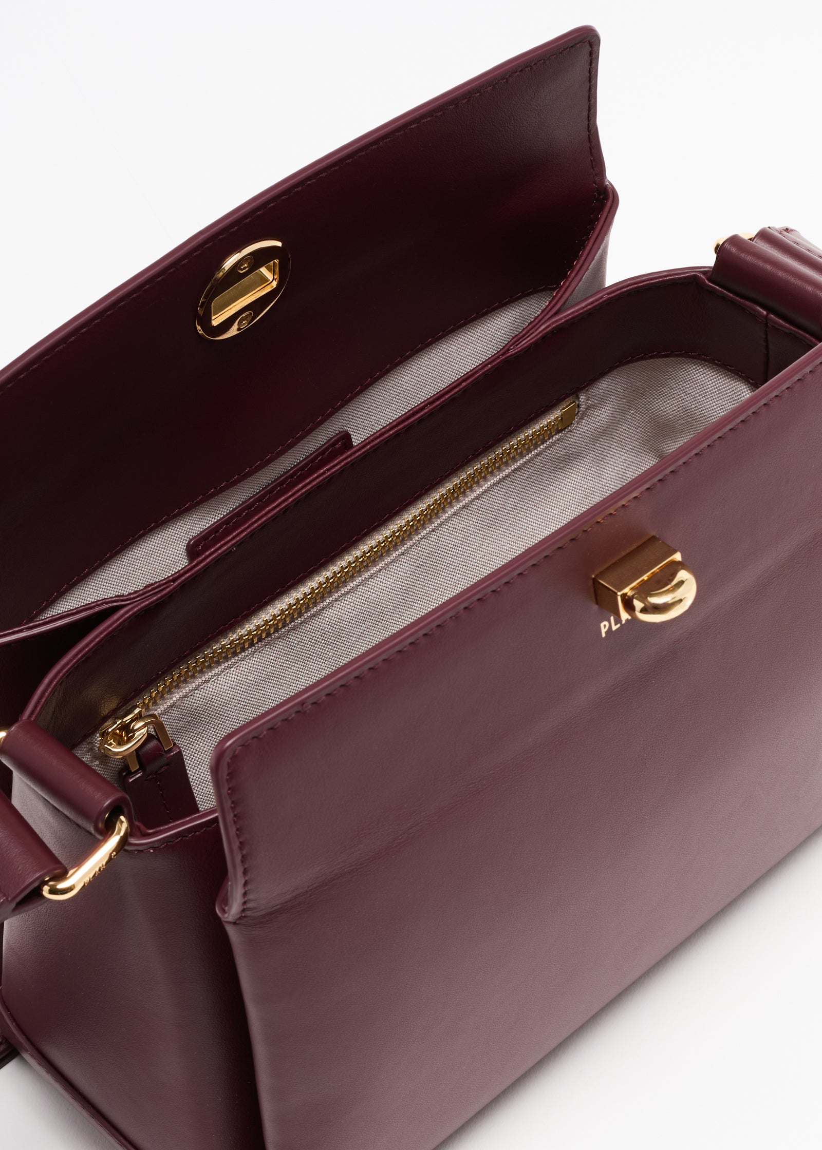 BURGUNDY SMALL FOLDED BAG