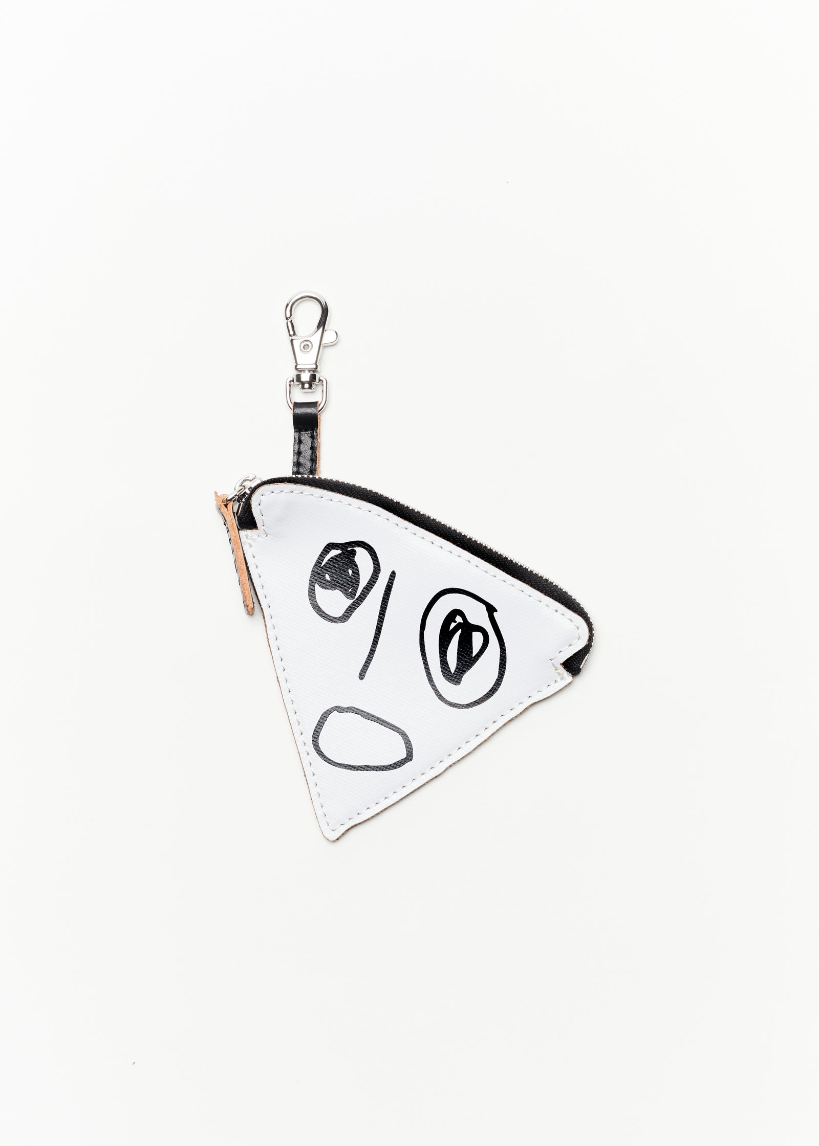 "PILI AND BIANCA" WHITE LEATHER CROSSBODY BELT WITH WALLETS