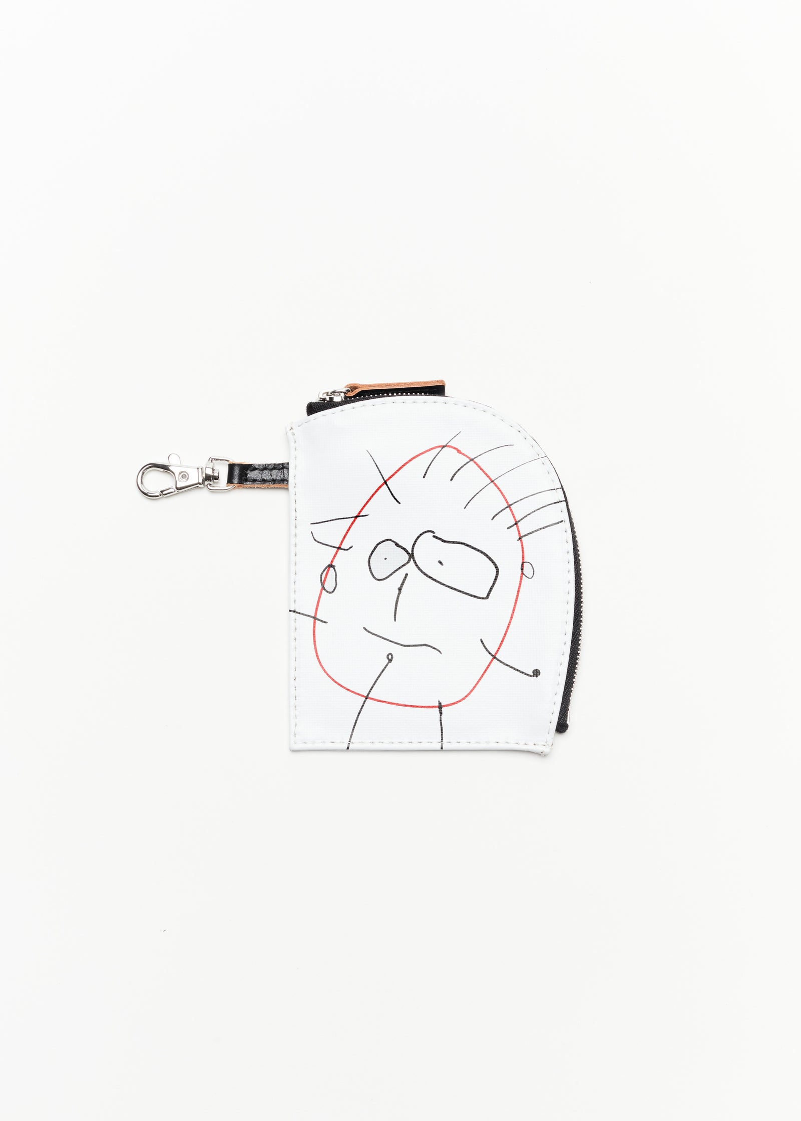 "PILI AND BIANCA" WHITE LEATHER CROSSBODY BELT WITH WALLETS