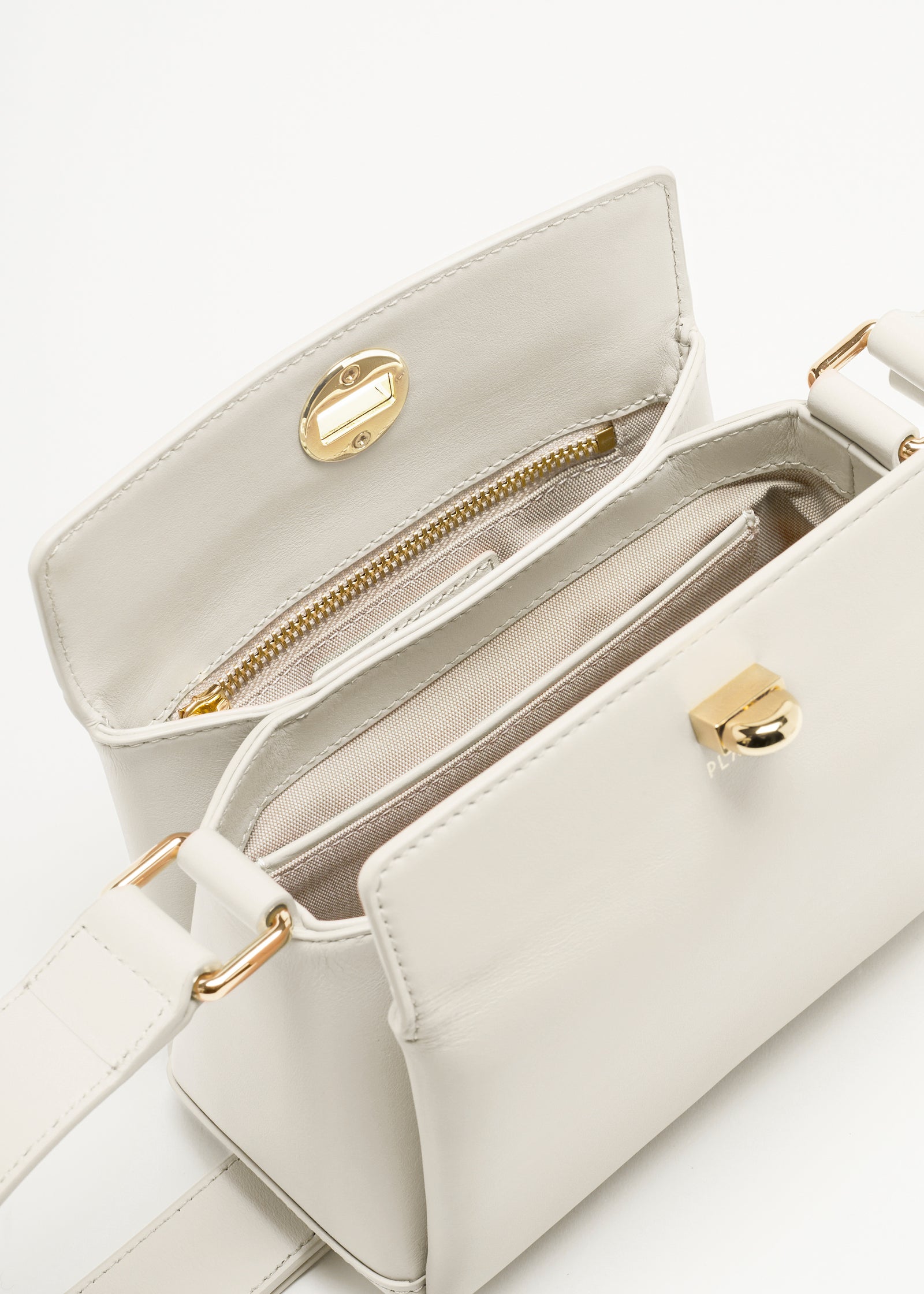 WHITE MINI FOLDED BAG