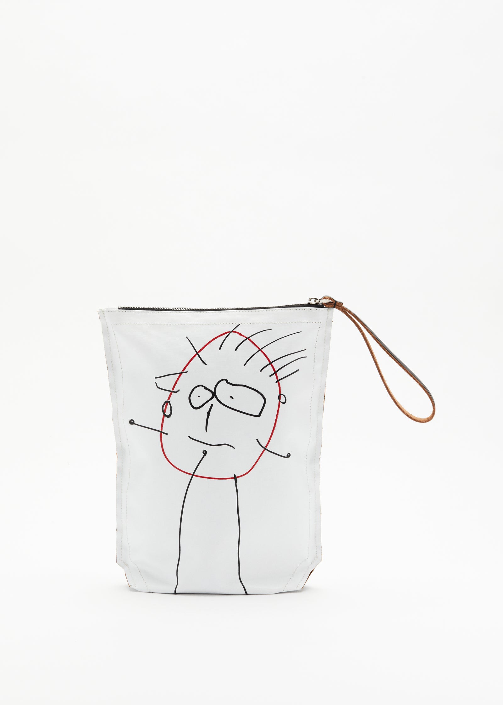 "PILI AND BIANCA" WHITE POUCH