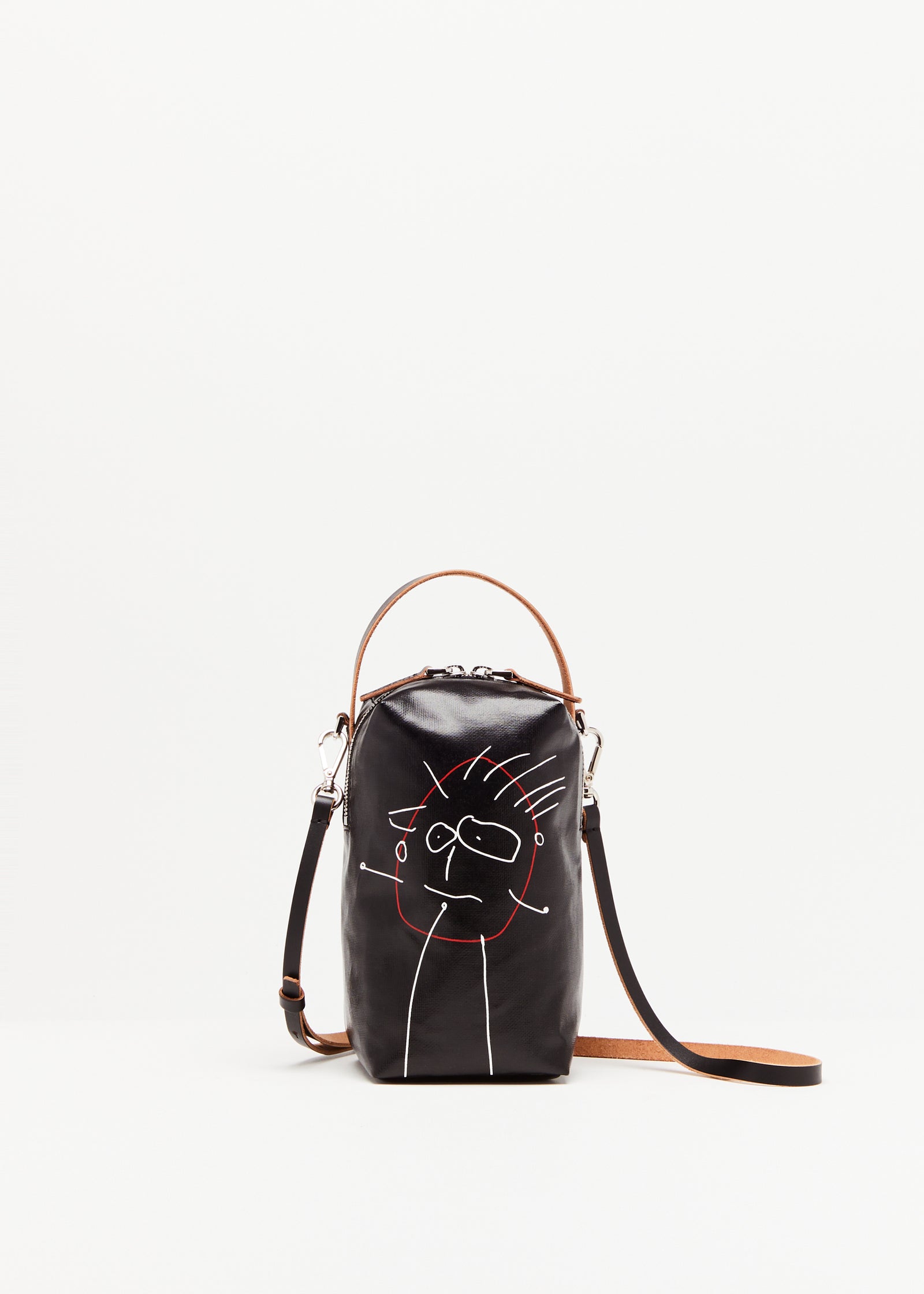 BLACK VERTICAL "PILI AND BIANCA" POUCH