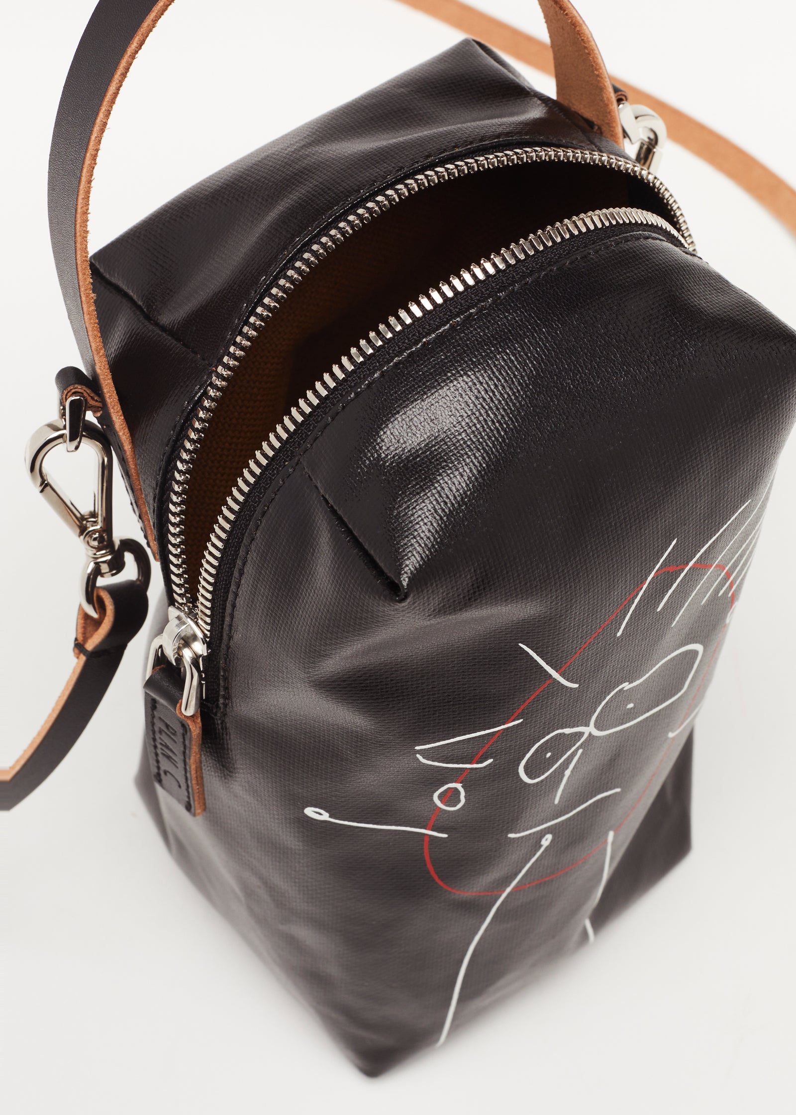 BLACK VERTICAL "PILI AND BIANCA" POUCH
