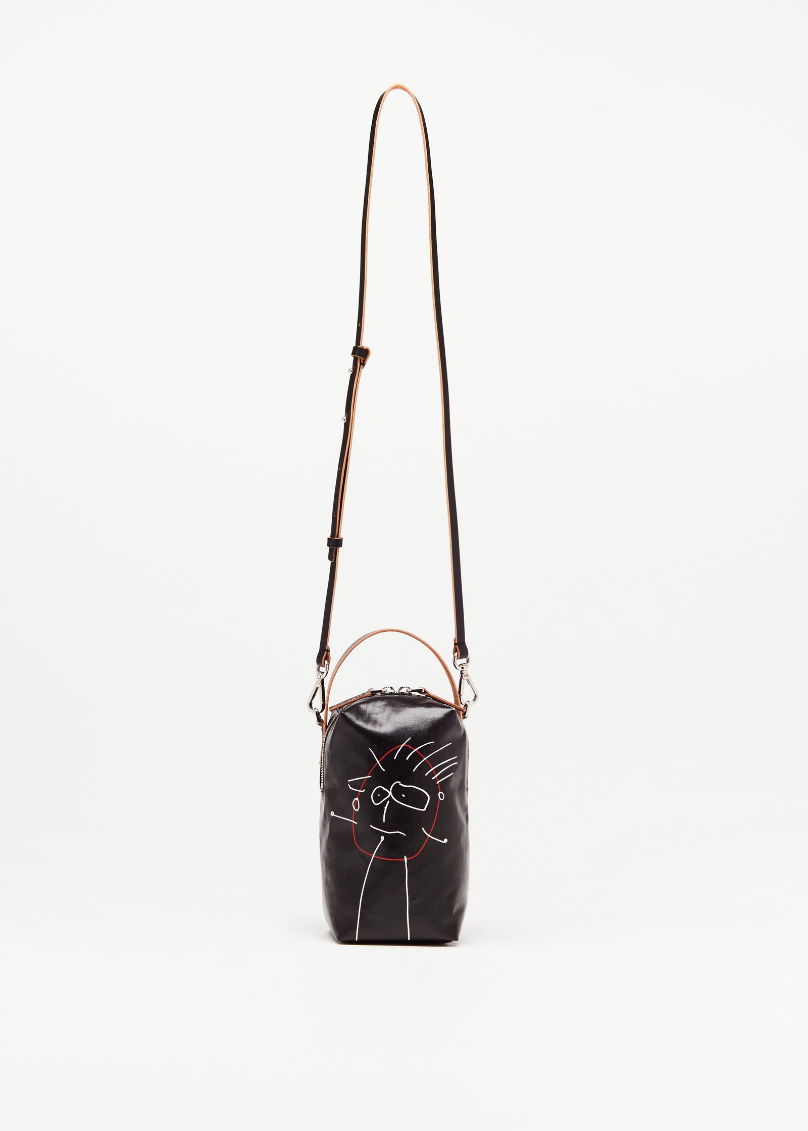 BLACK VERTICAL "PILI AND BIANCA" POUCH