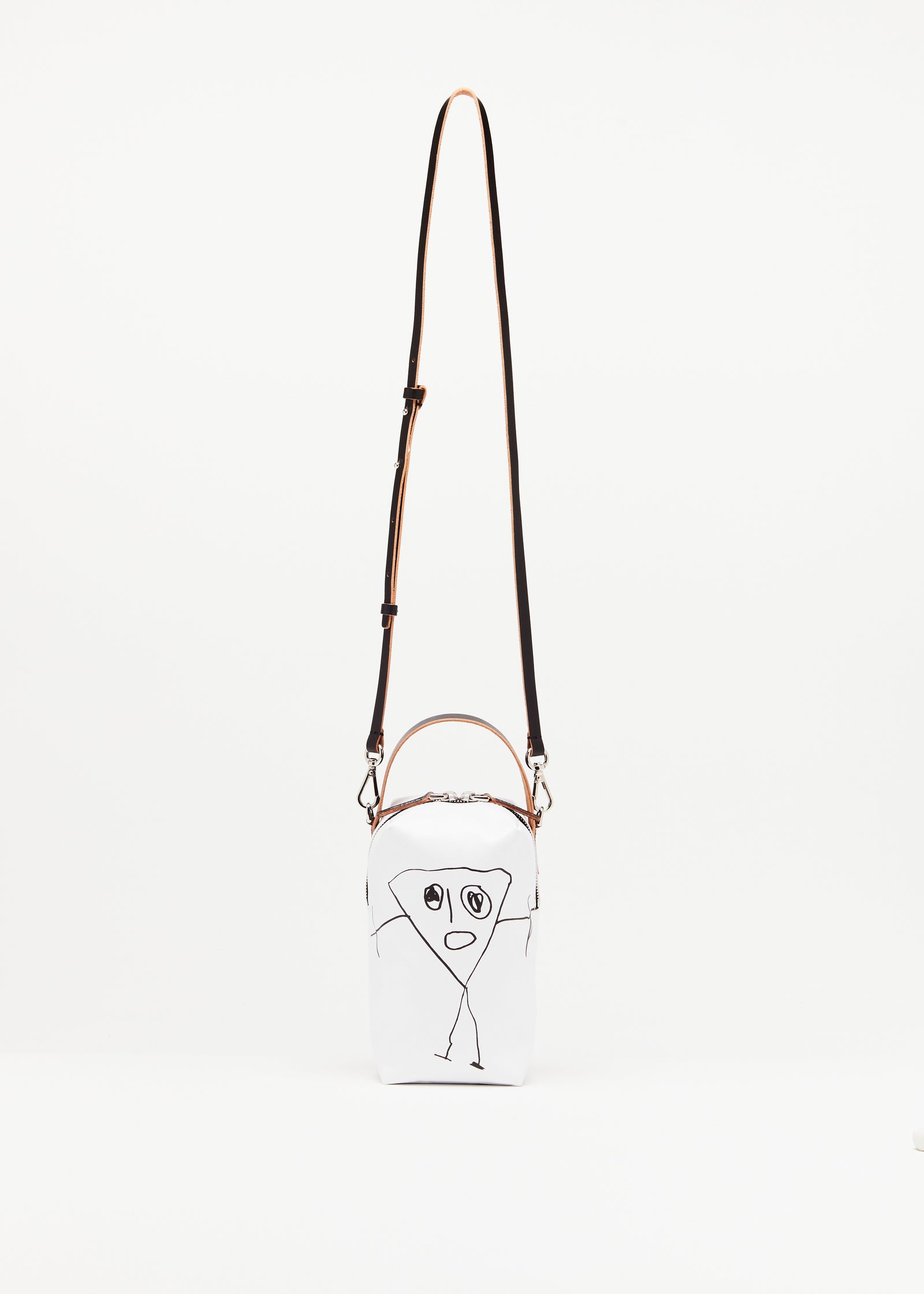WHITE VERTICAL "PILI AND BIANCA" POUCH