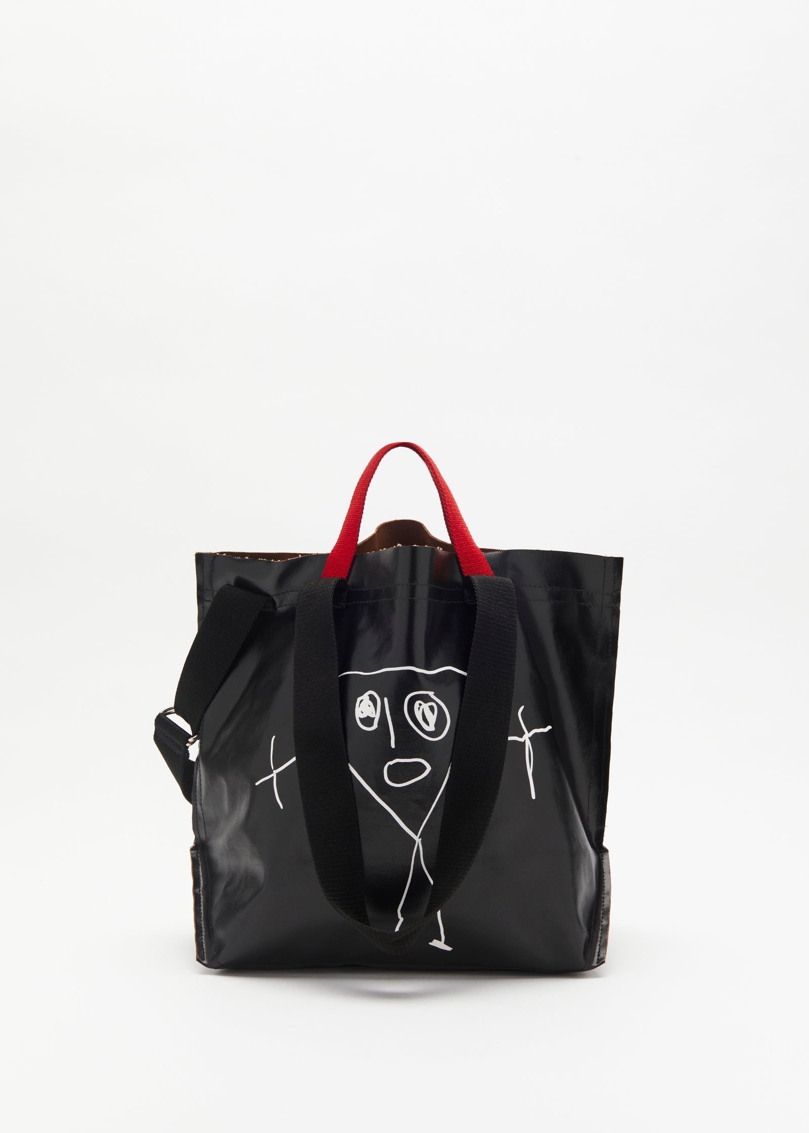 "PILI AND BIANCA" BLACK MEDIUM TOTE BAG