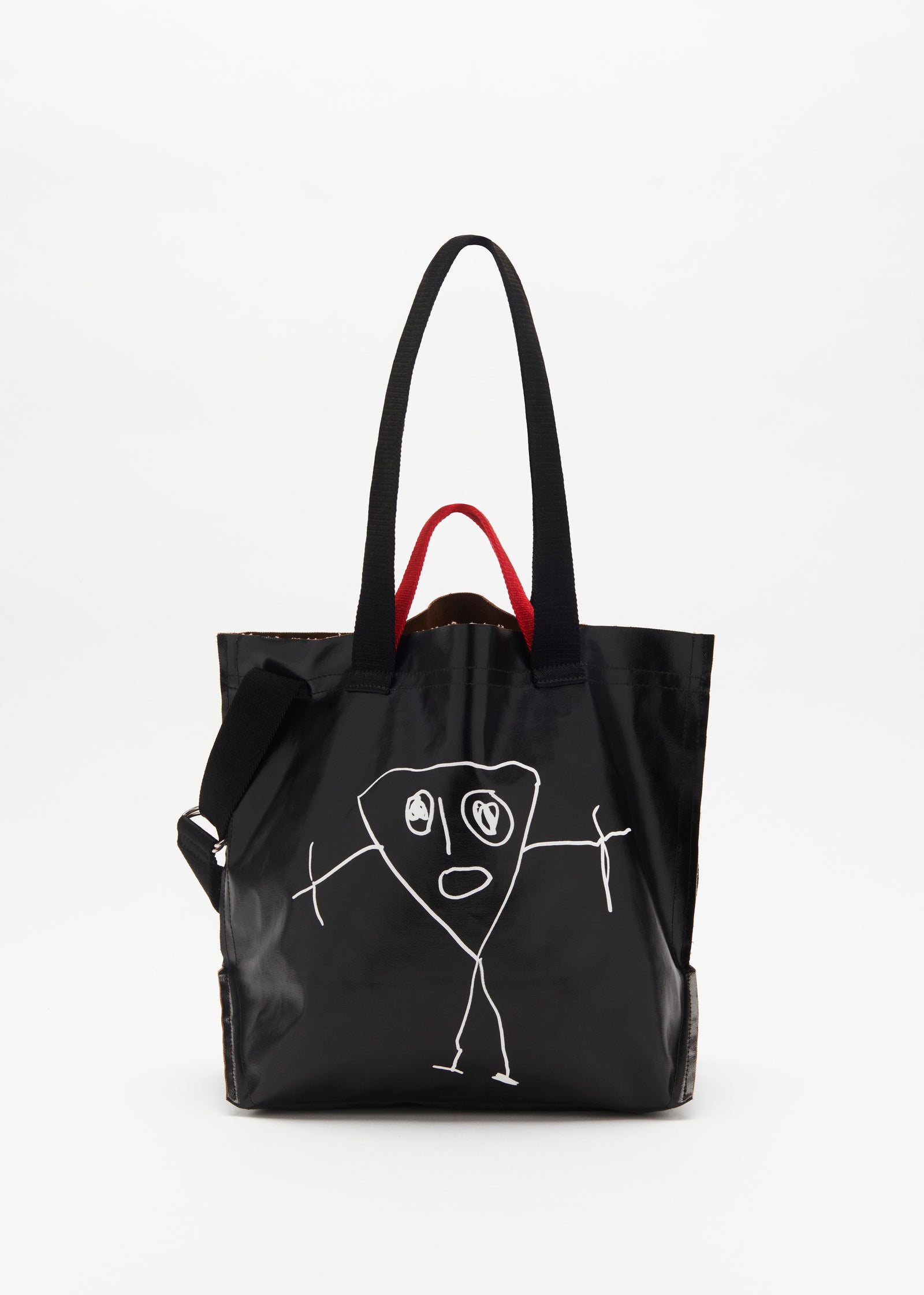 "PILI AND BIANCA" BLACK MEDIUM TOTE BAG