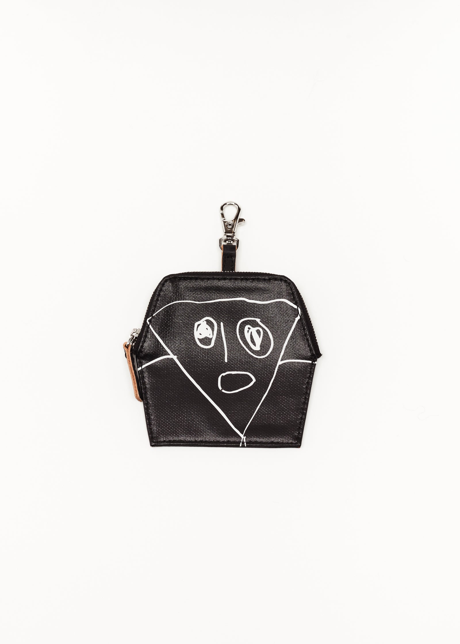 "PILI AND BIANCA" BLACK LEATHER CROSSBODY BELT WITH WALLETS